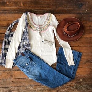 || People’s Liberation || Star Flare Jeans stretch